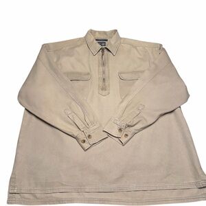 Beverly Hills Polo Club vintage-style quarter-zip long-sleeve pullover shirt Xl